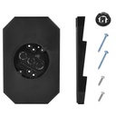 Siding Mounting Block, Outdoor Light Mounting Block Black Vinyl Siding Mounting Kit with Built-in Electrical Box Light Mount Plate for 1/2 inch Lap Double and 4 inch Sidings