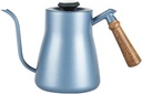 Pour Over Coffee Kettle Coffee Pot Milk Frothing Pitcher Jug Gooseneck Kettle Spout Stainless Steel Espresso Coffee Tea Milk Pot Kettle Can 850ml for Tea，Coffee(Blue)