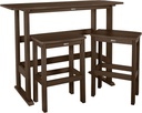 highwood AD-KITBALC2-ACE Lehigh 3pc Bar Height Balcony Set, Weathered Acorn