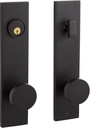 Signature Hardware 951129-KE-238 Moceri Solid Brass Keyed Entry Door Knob Set with 2-3/8" Backset - Matte Black