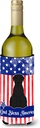 Caroline's Treasures BB3061LITERK Patriotic USA Giant Schnauzer Wine Bottle Hugger Bottle Cooler Sleeve Hugger Machine Washable Collapsible Insulator Beverage Insulated Holder