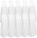 Garneck 10pcs Insulated Drink Carrier Bag for Milk Tea Cake Food Lightweight Non Woven Takeout Bags with Handle Portable Thermal Insulation for Hot Cold Beverages