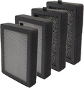 4 packs Replacement for levoit Purifier,suit for LV-H128,3-Stage Filtration System Activated Carbon Filter, Fit for PUURVSAS HM669A / ROVACS RV60, black