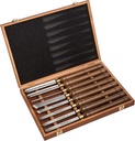 8-Pieces HSS Wood Turning Tools Lathe Chisel Set with Wooden Box