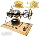 Vintage Popcorn Machine, Popcorn Pressure Cooker, Open Fire Popcorn Maker, Hand Grain Popcorn Heating Slow Boost, Pressure Popcorn Make, for Family Gatherings Study Party(328ml)
