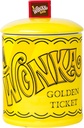 Silver Buffalo Willy Wonka and the Chocolate Factory Wonka Bar Golden Ticket Ceramic Cookie Snack Jar (Large)