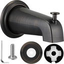 Dreyoo Slip On Diverter Tub Spout with Metal Cover Ring and Foam Gasket, Compatible with Kohler GP85556-CP, Bathroom Bathtub Faucet Set Replacement Fits 1/2'' Copper Water Tube(Oil Rubbed Bronze)