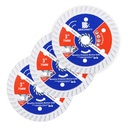 Diamond Blade for Concrete Masonry,3pcs 3 Inch (75mm) with Arbor 3/8-Inch (10mm) Dry/Wet Continuous Rim Diamond Cutting Disc for Granite Marble Stone Hard Concrete Reinforced Concrete