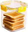 Bread box, plastic bread box storage container, small bread box with sealing lid (White)