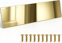 Door Kick Plate, Metal Kickplate for Bottom of Door,6x28 inch Aluminum Metal Plate Rounded Corners for Interior and Exterior Doors (Gold)