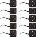 GOBEKOR 10 Pack Left-Handed Dummy Door Lever Oil Rubbed Bronze Keyless Interior Door Handles Square Half Dummy Lever Door Handle Closet Door Handle Set