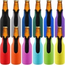 12 Pcs 12oz Beer Bottle Sleeve Insulators Beer Cooler Covers Zip-up Bottle Jackets Non-slip Neoprene Sleeves for 12 oz Beverage, Mix Colors