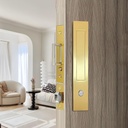 Pocket Door Locks&Door Edge Pull, Privacy Pocket Door Lock with Key,Pocket Door Hardware,Pocket Door Privacy Lock,Note:for Door thicknesses from 1 1/2" to 2 2/8" (InvisibilityType-Gold)