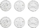 SOFFEE DESIGN Set of 6 Metal White Beach Style Cabinet Knobs, Sand Dollar, Crab, Coral Decorative Pull Handle for Door/Cabinet/Drawer, for French/Ocean Beach Vacation Villa Furniture