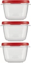 Rubber maid Food Storage Containers Two Cup Food Storage Containers 7 Piece Set, Easy Find Lids, 3 Containers, 3 Lids Chalk Pen And Chalk Labels