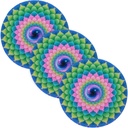 3 Pcs Heat Resistant Pot Holders for Crock Pot Mermaid Scale Flower Pink Purple 15in Polyester-Cotton Thread Weave Kitchen Countertop Protector accesorios para mesa de comedor