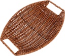 1pc Retro Style Woven Fruit and Bread Basket Plastic Organizing Storage Basket for Kitchen Living Room and Dining Decor Chic Design for Fruits and Snacks