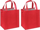 Mediz Hannah Smart Large Capacity Heavy Duty Insulated Shopping Bag (2, Red)