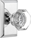 Nostalgic Warehouse Studio Plate Waldorf Crystal Door Knob
