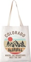 XYANFA Colorado Tote Bag Colorado Mountain Journey Souvenirs Gift Colorado Where The Mountains Meet Sky Reusable Shopping Bag