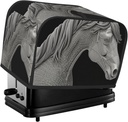 3d View Horse 2 Slice Toaster Covers Dustproof Splash-Proof Bread Machine Cover Fingerprint Protectors Small Washable Kitchen Appliance Cover Universal Size
