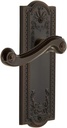 Grandeur PARNEW_PSG_234 Parthenon Solid Brass Rose Right Handed Passage Door Lever Set with Newport Lever and 2-3/4" Backset - Timeless Bronze