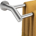 FORIOUS Double Towel Bar 24", Heavy Duty SUS304 Stainless Steel Dual Towel Racks for Bathroom Wall Mount, Space Saving Towel Rod Towel Holder Rail, Brushed Nickel