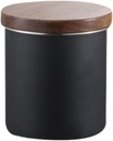 Food Storage Container Stainless Steel Kitchen Storage Jar, Seasoning Jar Sealed Canister for Matcha Tea Sugar Cookie, black S