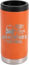 Life is either a daring adventure or nothing Orange 6 x 2.25 Stainless Steel Double Walled Slim Can Insulated Beverage Holder