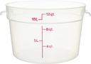 Cambro Camware Translucent Round Food Storage Containers, 12 Quart (RFS12PP) Category: Food Storage Round Containers