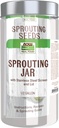 NOW Foods, Sprouting Jar with Stainless Steel Screen, Designed for Legumes, Seeds and Grains Sprouting, 1 Jar