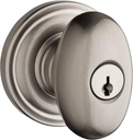 Baldwin Reserve 9BR3540-020 Traditional Ellipse Keyed Entry Knob in Satin Nickel