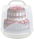 FEOOWV 3-Tier Cupcake Carrier,Cupcake Holder with Lid and Handle for 24 Cupcakes,Portable Cupcake Holder Cookie Carrier，Cupcake Transport&Storage Container (White)