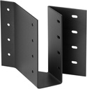 2 Pack 2 x 6 Black Joist Hanger Skewed Right 45 Degree, Face Mount Rafter Bracket for Wood, 14 Gauge