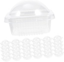 50Pcs Clear Dessert Packaging Boxes Airtight Macaron Cupcake Containers for Weddings Birthdays Showers for Treats and Elegant Displays