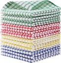 Egles 12 Packs Kitchen Dishcloths 12x12 Inches 100% Cotton Kitchen Dish Cloths for Washing Dishes Scrubbing Wash Cloths Dish Towels Sets (Mix Color)