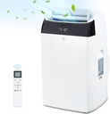 14,000 BTU Portable Air Conditioner with Remote Control, Cools Up to 750 Sq.Ft, 3 In 1 Portable AC with Dehumidifier and Fan, Free Stand AC Unit for Large Room, Campervan, Office, Windows Kit Included