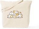 CafePress Kawaii Hamster Pile Tote Bag Natural Canvas Tote Bag, Reusable Shopping Bag