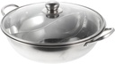 1set Double Flavor Hot Pot with Lid Easy to Clean Versatile for Induction Gas and Electric Stoves for Home Gatherings and Housewarming