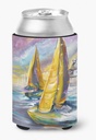 Caroline's Treasures JMK1234CC Middle Bay Lighthouse Sailboats Can or Bottle Hugger Cooler Washable Drink Sleeve Collapsible Beverage Insulated Holder, Can Hugger, Multicolor