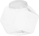 VALICLUD Large Capacity Hexagon Cookie Jar with Airtight Lid Transparent Candy Container for Snacks Storage Multi Functional Sweet Holder for Biscuits Tea and Jewelry Organization