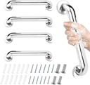 4 Packs 16 Inch Grab Bars for Bathtubs and Showers, Anti Slip Shower Grab Bars Stainless Steel, Safety Bars for Shower Toilet Handicap Elderly Senior Assist Bathroom Shower Handle