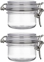 2 Pcs 120ml Clear Plastic Sealed Jars Airtight Food Storage Canisters Wide Mouth Canning Jars Round Transparent Candy Bottle for Coffee Beans