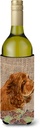 Caroline's Treasures SS4099LITERK Sussex Spaniel on Faux Burlap with Pine Cones Wine Bottle Hugger Bottle Cooler Sleeve Hugger Machine Washable Collapsible Insulator Beverage Insulated Holder
