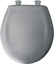Bemis 200SLOWT 032 Whisper Close Round Closed Front Toilet Seat,Country Grey,