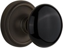 Nostalgic Warehouse Classic Rosette Black Porcelain Door Knob