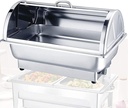 Stainless Steel Buffet Stove, Catering Food Warmer, 9-Liter Electric Hot Pot, Food Warmer with Lid for Banquets, Commercial Warmer 600W for Keeping Food Fresh