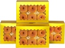 qiqee 50Pcs Gold Cookie Box with Window 9x6x2.5 inch Pastry Macaron Bakery Box For Packaging