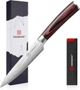 KEEMAKE Kitchen Utility Knife, 5 Inch Paring Knife, Ultra Sharp High Carbon Stainless Steel, Tomato Knife for Fruit and Vegetable Cutting with Ergonomic Handle, Chef Knife for Kitchen