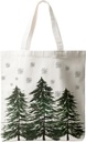 Horaldaily Canvas Tote Bag, Christmas Winter Tree Reusable Shoulder Tote Bag for Women Lady Casual Vacation, Shopping, Work, Gym